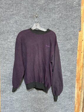 Vintage Duofold Sweatshirt Mens Small Purple Thermal Fleece Made USA 90s